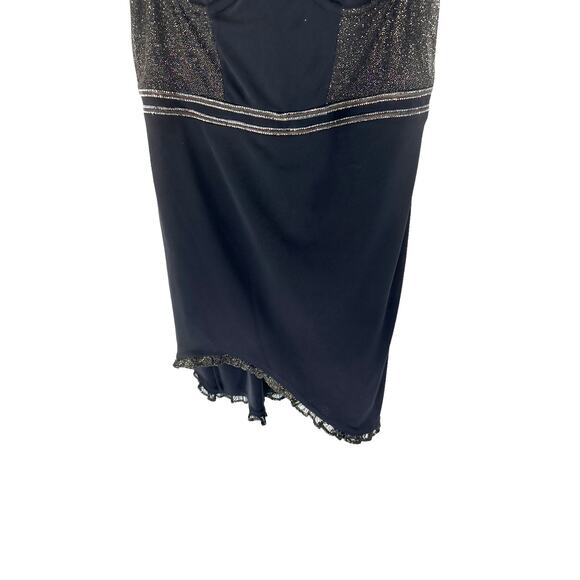 Revolve h:ours Black Gold Speckled Night Out Party El Dorado Mini Dress Large - Picture 6 of 11